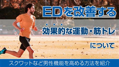 筋 トレ 勃起 力|EDを改善する効果的な運動・筋トレについて｜スク 